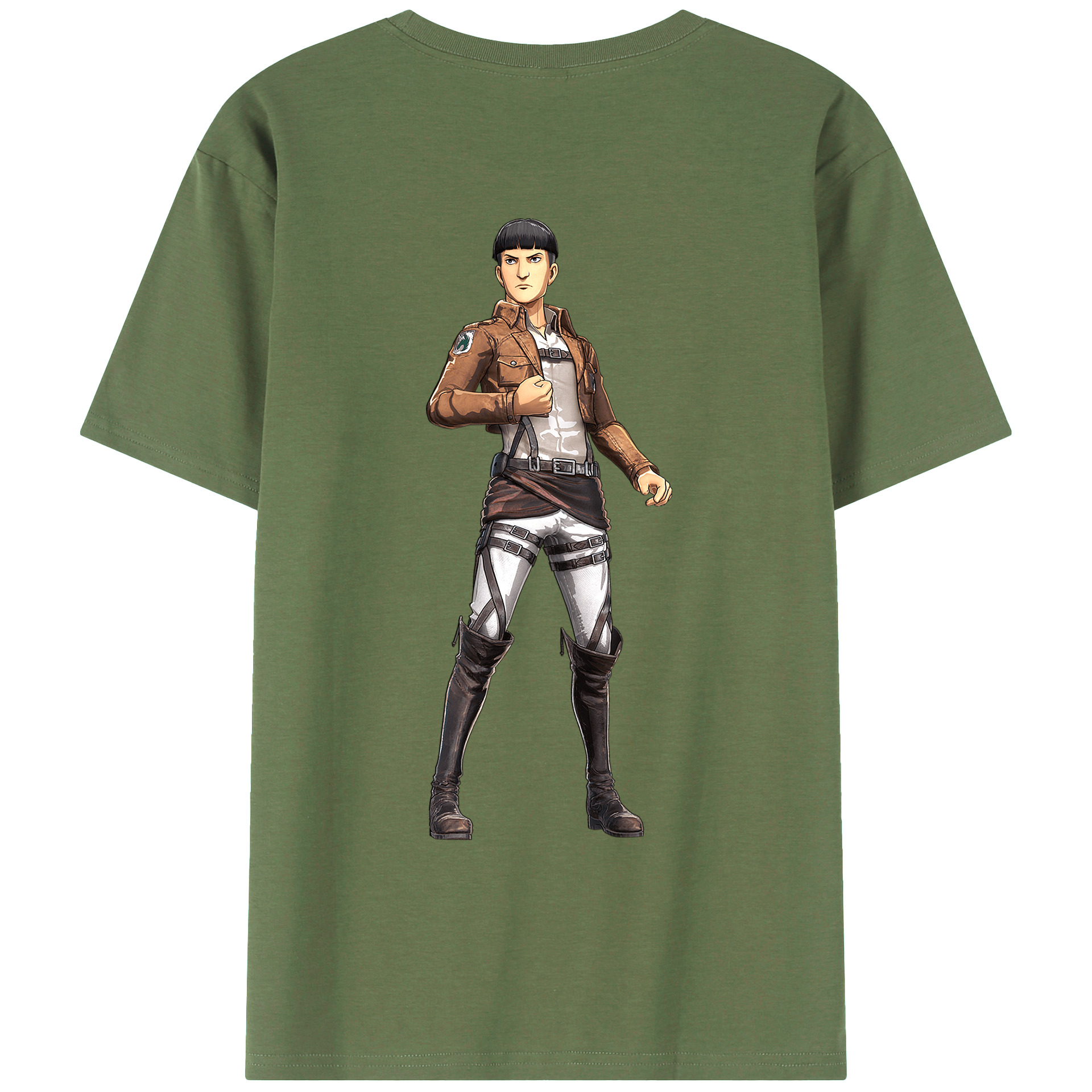 （画像用） 進撃の巨人 Attack on Titan 綿100％ メンズ半袖Tシャツ（バックプリント） 通気性